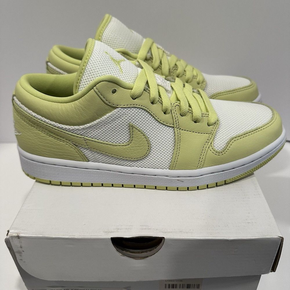 Air Jordan 1‎ Low SE Summit White Limelight Women's Size 9 NEW DH9619-103